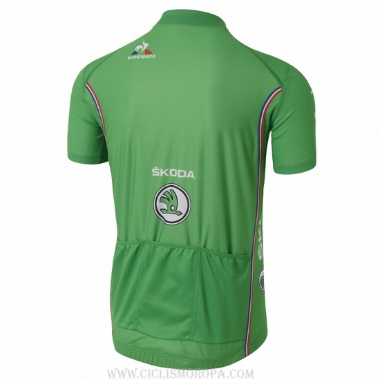 2016 Ropa Ciclismo Tour De France Verde Mangas Corta y Culotte Corto
